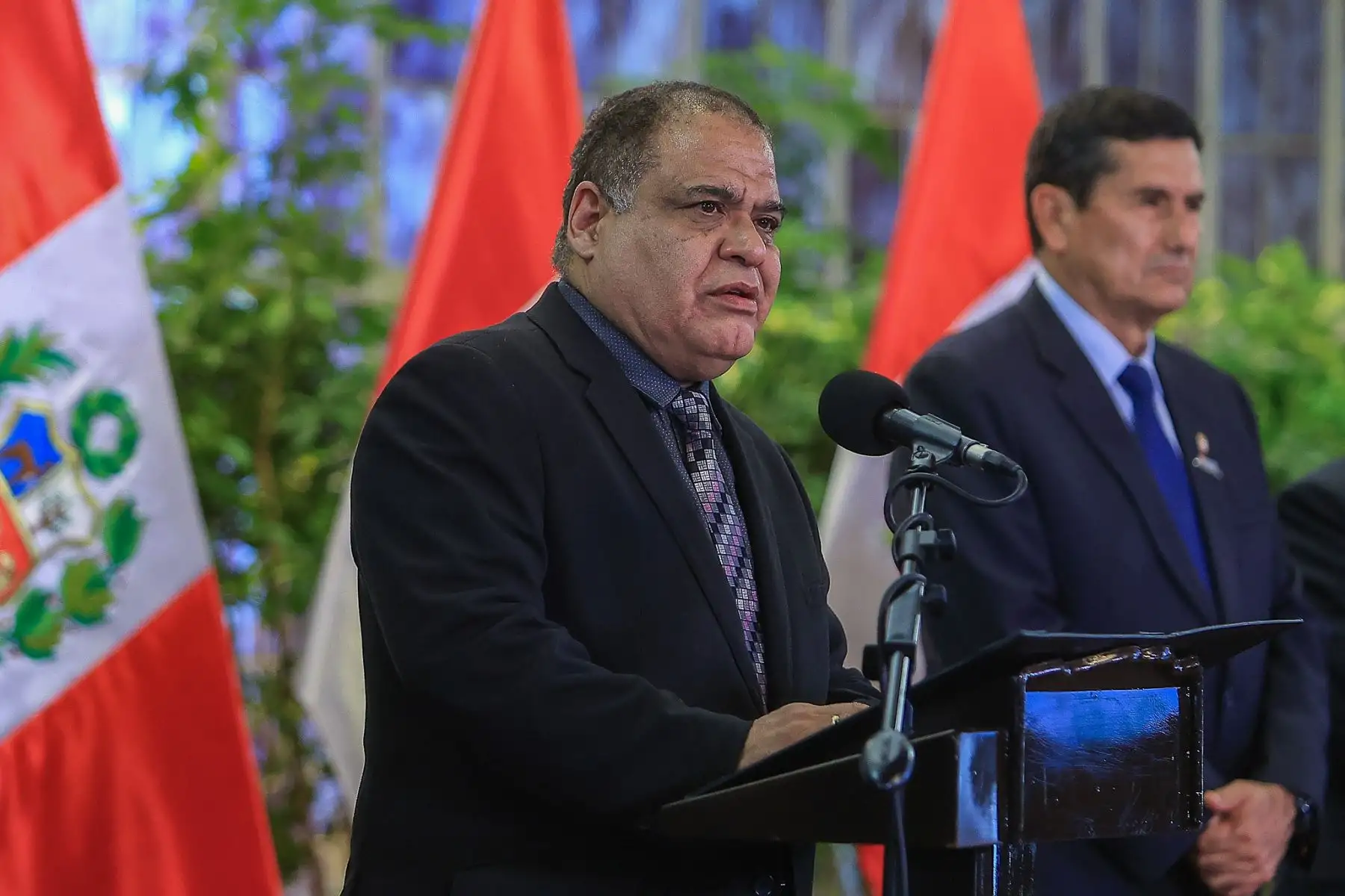 El presidente de la república José María Balcázar participó en la firma del contrato de un préstamo por S/ 999.6 millones destinado a impulsar proyectos de saneamiento en Lima y Puno. Foto: ANDINA/Prensa Presidencia