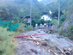 Al menos dos personas fallecieron tras un huaico registrado en la comunidad campesina de Collpani, ubicada en el distrito de Machu Picchu, provincia cusqueña de Urubamba. ANDINA/Difusión