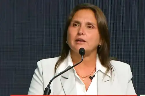 Candidata presidencial Pérez Tello. Captura TV