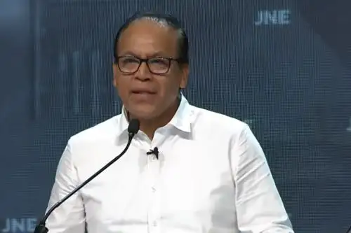 Roberto Sánchez, candidato presidencial de la agrupación Juntos por el Perú. Captura TV