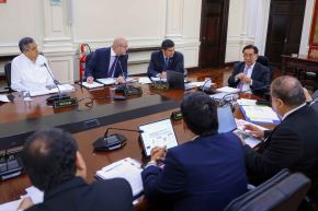 El presidente de la república, José María Balcázar, lideró una nueva sesión del Consejo de Ministros. Foto: ANDINA/Difusión