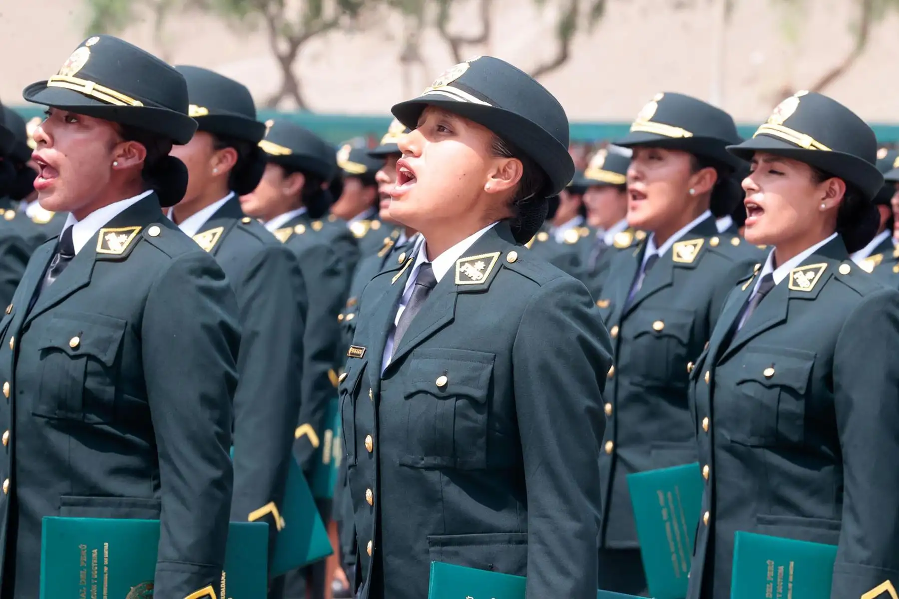 Presidente de la república, José María Balcázar, participa en la ceremonia de egreso y graduación de más de 5 mil estudiantes de la Escuela Superior Técnico Profesional de la Policía Nacional del Perú (PNP). Foto: ANDINA/ Vidal Tarqui