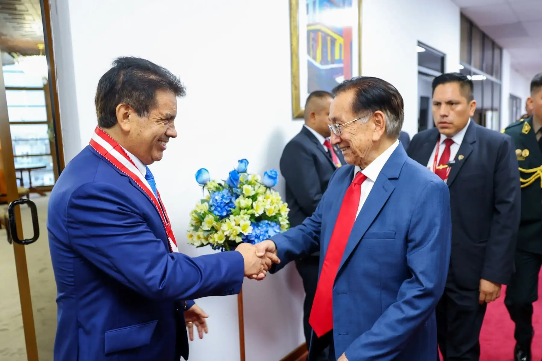 El presidente de la república, José Balcázar, asistió a la ceremonia de juramentación del doctor Tomás Aladino Gálvez Villegas, quien asumió el cargo de Fiscal de la Nación y la presidencia de la Junta de Fiscales Supremos para el periodo 2026–2029.  Foto: ANDINA/Prensa Presidencia