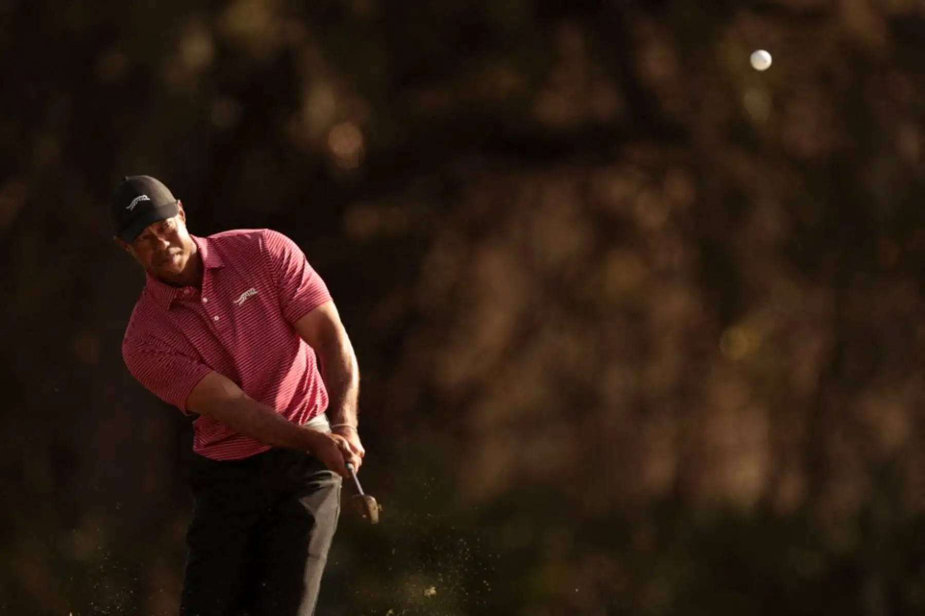 El accidente tuvo lugar poco antes de las 14:00 hora local (18:00 GMT) cuando el vehículo conducido por Woods intentó rebasar "a gran velocidad" a una camioneta con remolque en una carretera estrecha. Foto: AFP