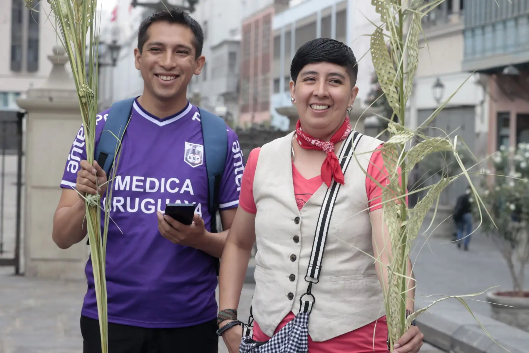 Comienza festividad Domingo de Ramos, en centro histórico de Lima celebraciones durante la semana santa. 
Foto: ANDINA/ Vidal Tarqui