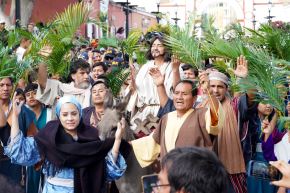 Con la asistencia de numerosos fieles, Moche y Trujillo vivieron así el Domingo de Ramos. Foto: Cortesía Luis Puell
