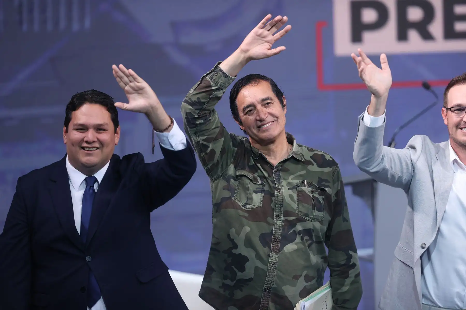 Candidatos presidenciales en el debate. Foto: ANDINA/Jhonel Rodríguez Robles