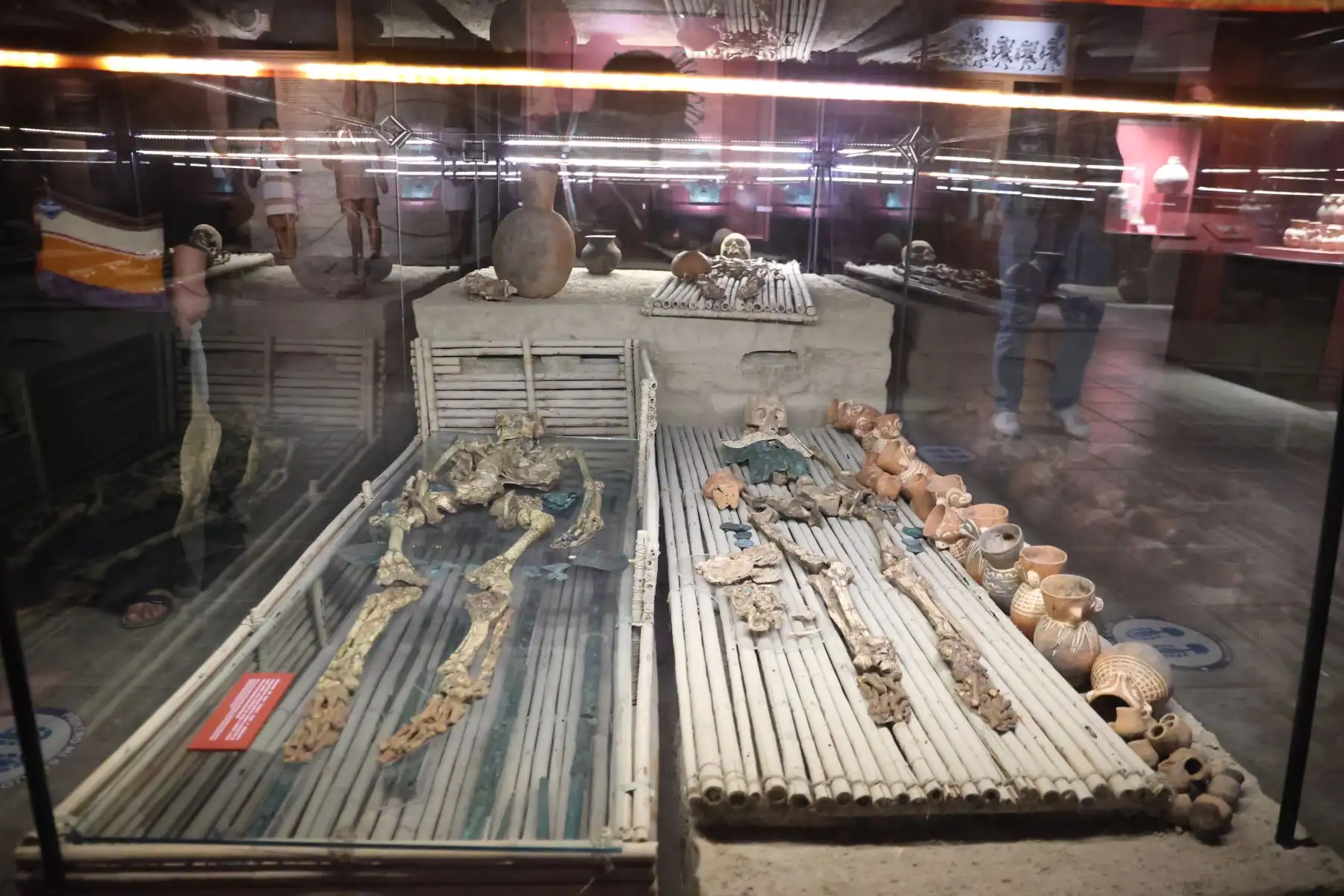 Son 3 las tumbas que se muestran en el Museo de sitio Huaca Rajada - Sipán: el Sacerdote Guerrero (tumba 14), el Señor Guerrero (tumba 16) y el Noble Guerrero (tumba 15), el personaje más antiguo hallado hasta la fecha en Sipán. Foto: ANDINA/Melina Mejía