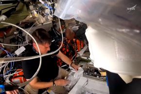 En las imágenes se pueden ver que Victor Glover, piloto de Artemis II, realiza sus ejercicios del día; mientras el astronauta de la Agencia Espacial Canadiense (CSA), Jeremy Hansen, está preparando la comida del mediodía para la tripulación.