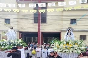 Pasco: fieles celebran con júbilo resurrección de Jesús y el encuentro con su madre María