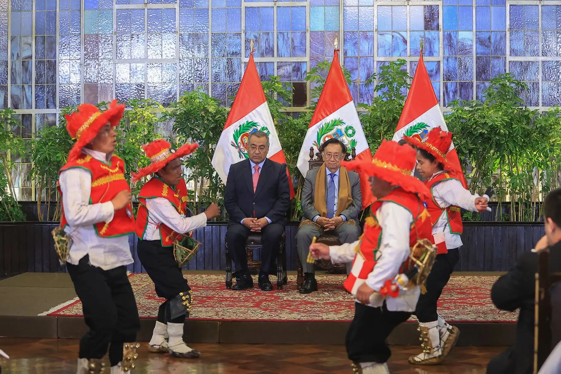 Presidente José María Balcázar recibió al alcalde provincial de Carabaya y a los alcaldes distritales de Ayapata, Corani y Crucero, de la región Puno. Foto: ANDINA/Prensa Presidencia