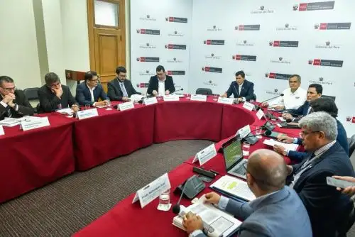 El presidente del Consejo de Ministros, Luis Arroyo Sánchez, lideró la sesión del consejo directivo de la ANA TMPCH. Foto: PCM/Difusión.