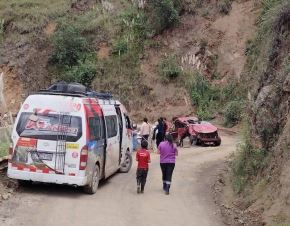 Despiste de automóvil en el distrito de Leymebamba, región Amazonas, dejó dos personas fallecidas y varias heridas. ANDINA/Difusión