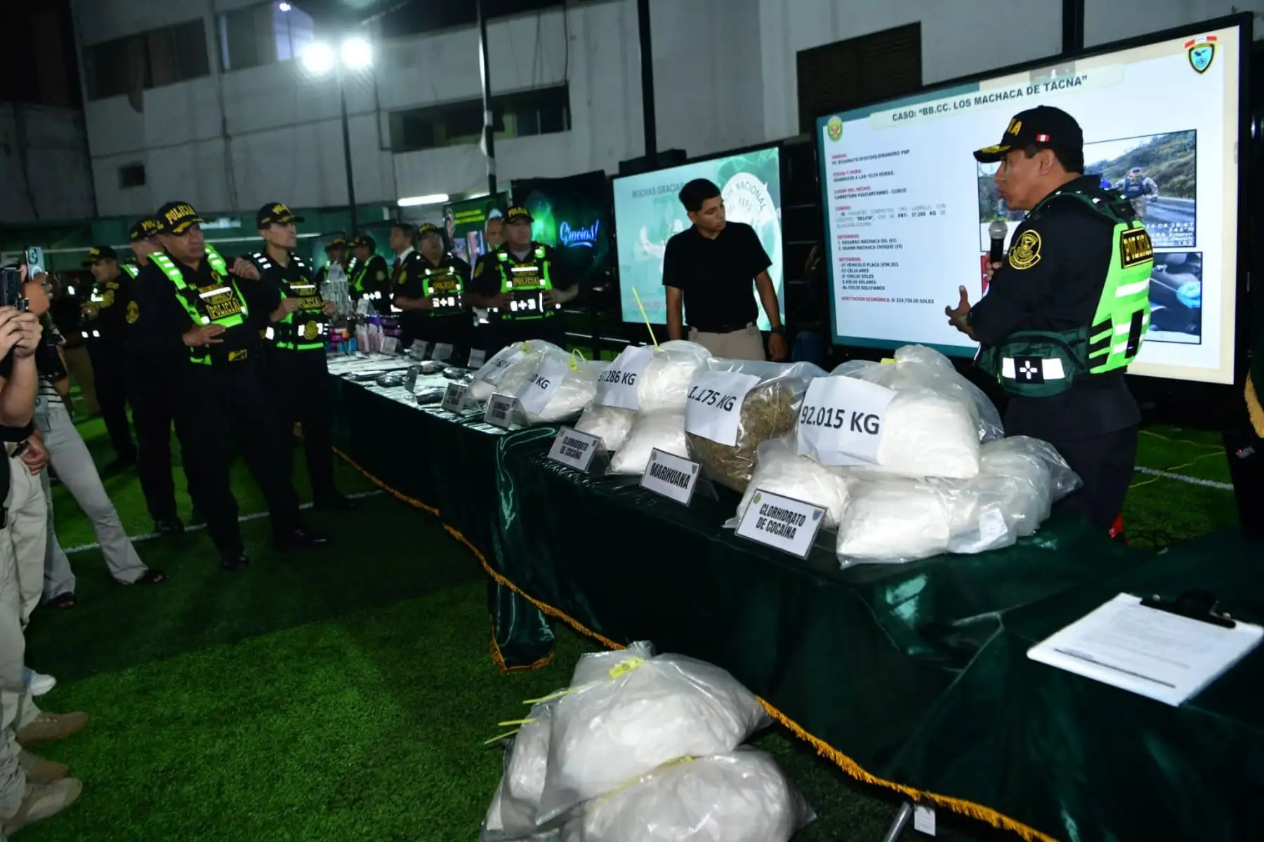 Desde la sede del Escuadrón Verde en el Cercado de Lima, el comandante general de la PNP, general Óscar Arriola, ofreció balance de operativos. Foto: Mininter