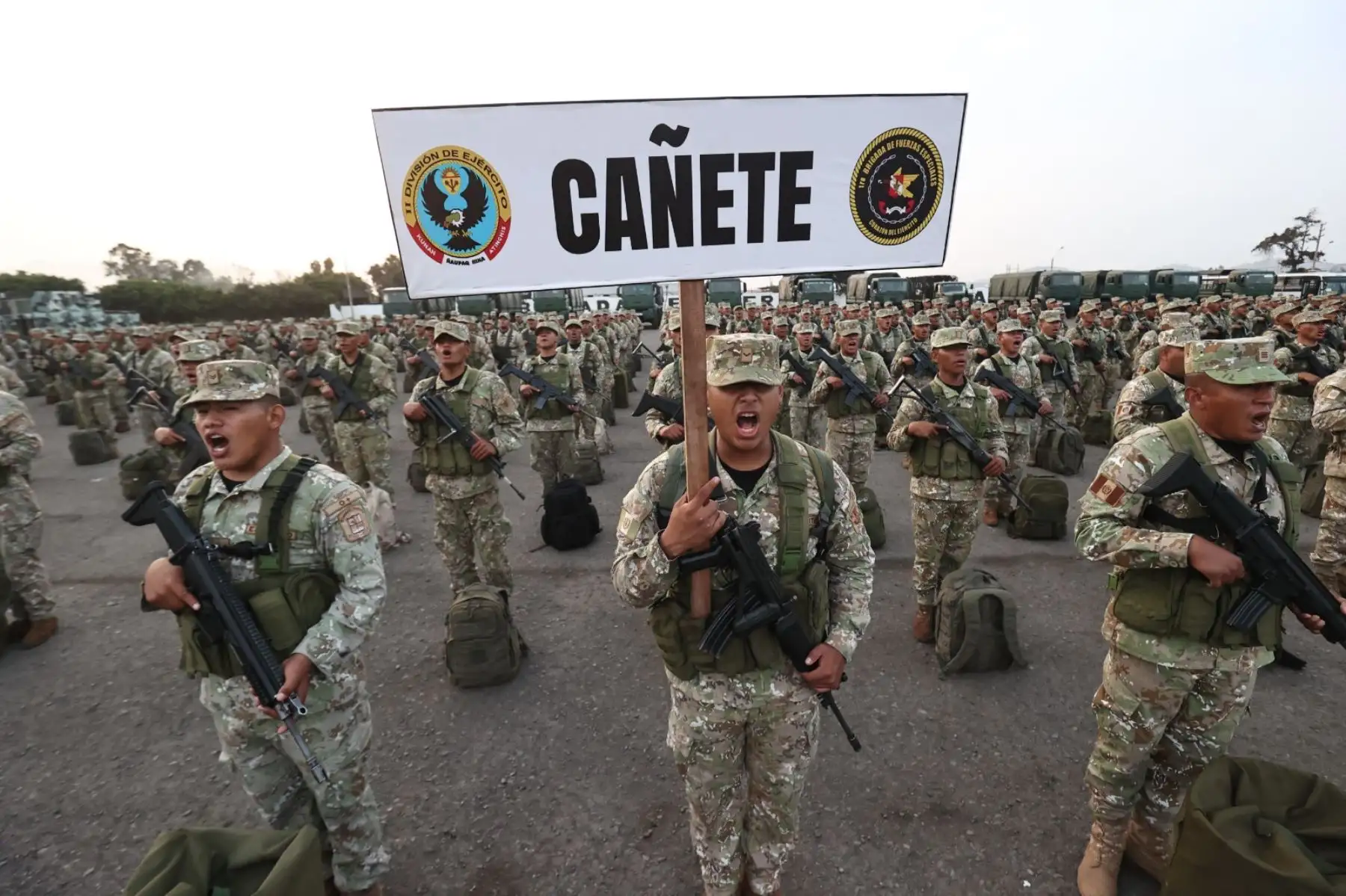 Despliegue de 45 más de mil efectivos de las instituciones castrenses, quienes se desplazarán a las distintas regiones del país como parte de las acciones en el marco de los comicios generales. Foto: ANDINA/ Juan Carlos Guzmán