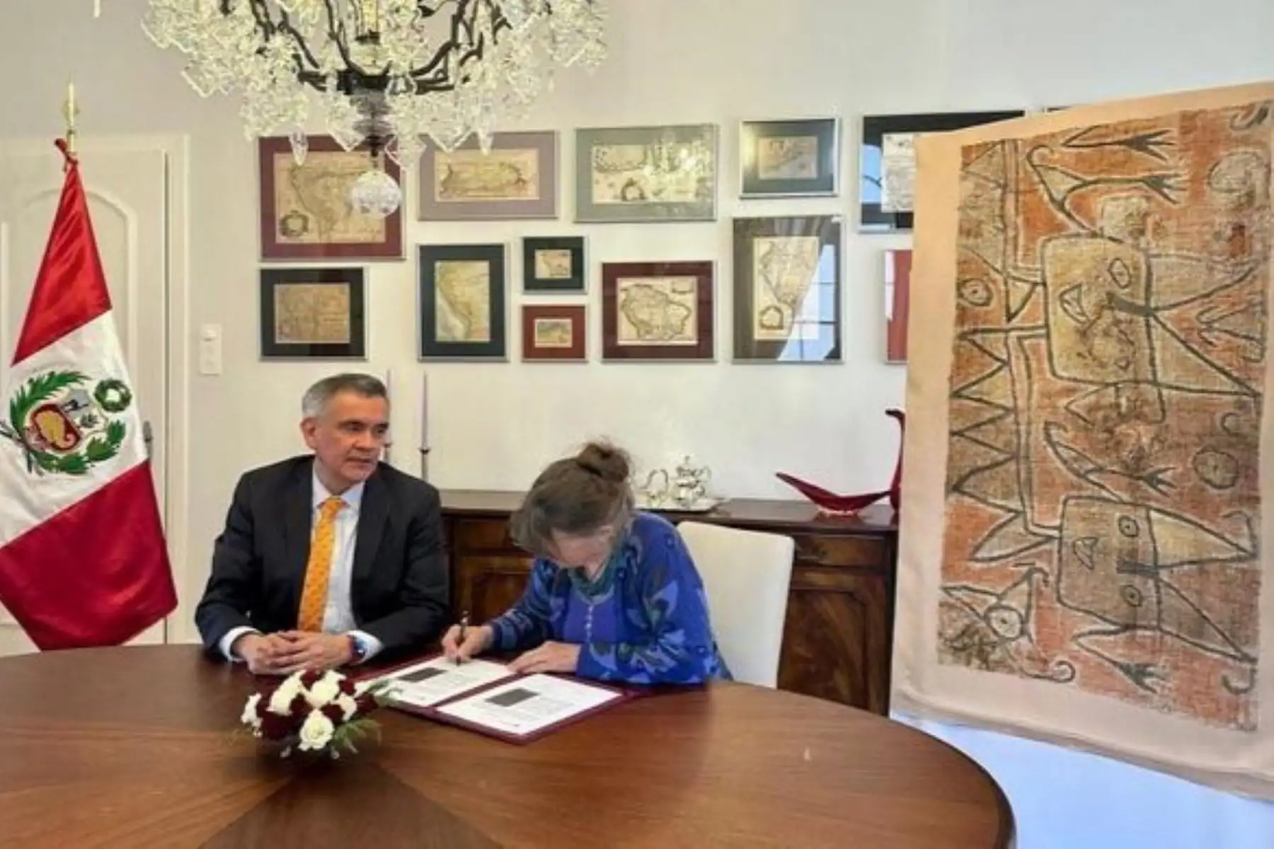 Pre-Hispanic Peruvian textile recovered in Switzerland