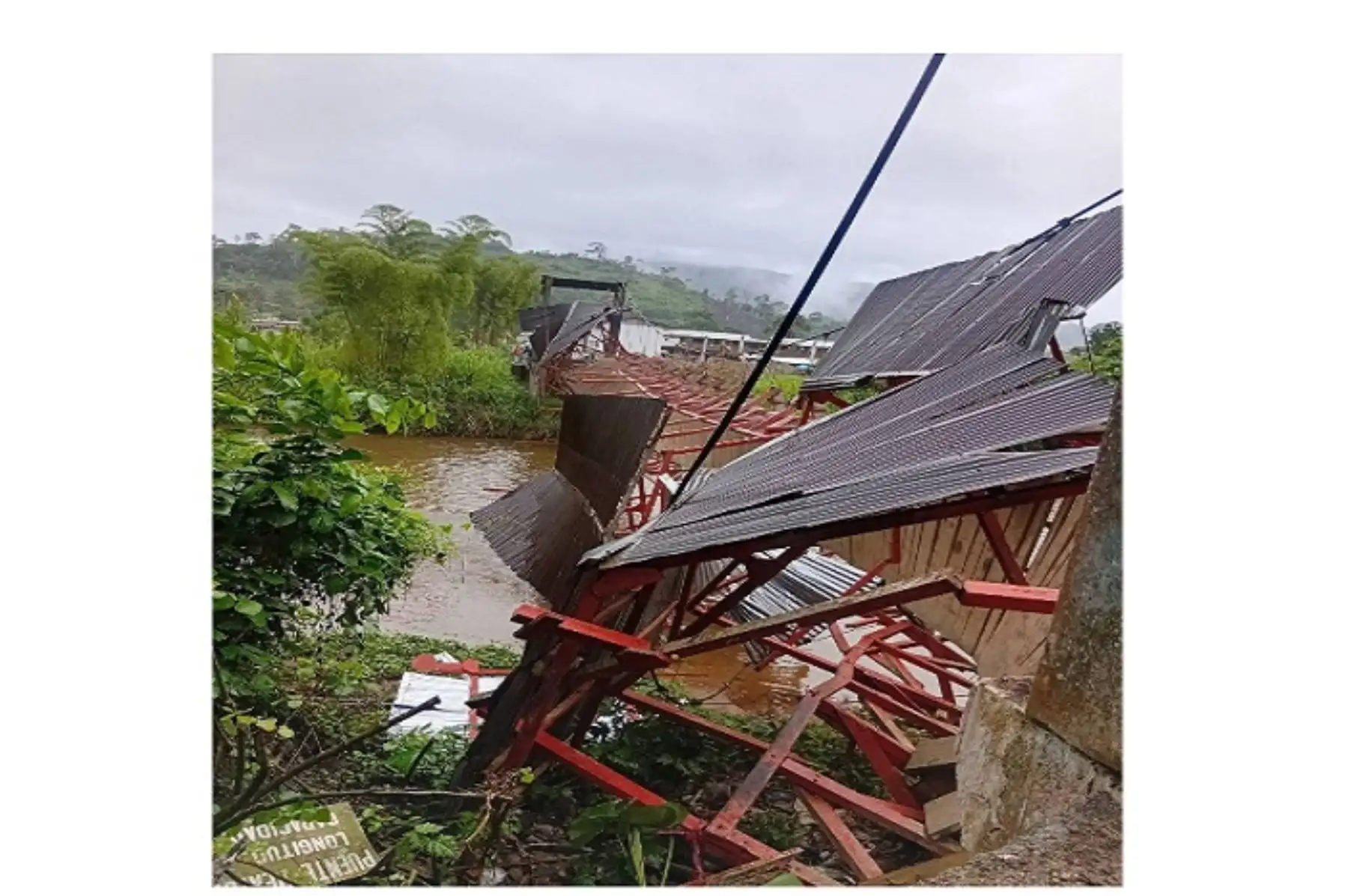 Amazonas: colapso de puente aisla a comunidad nativa de Wawas en Condorcanqui