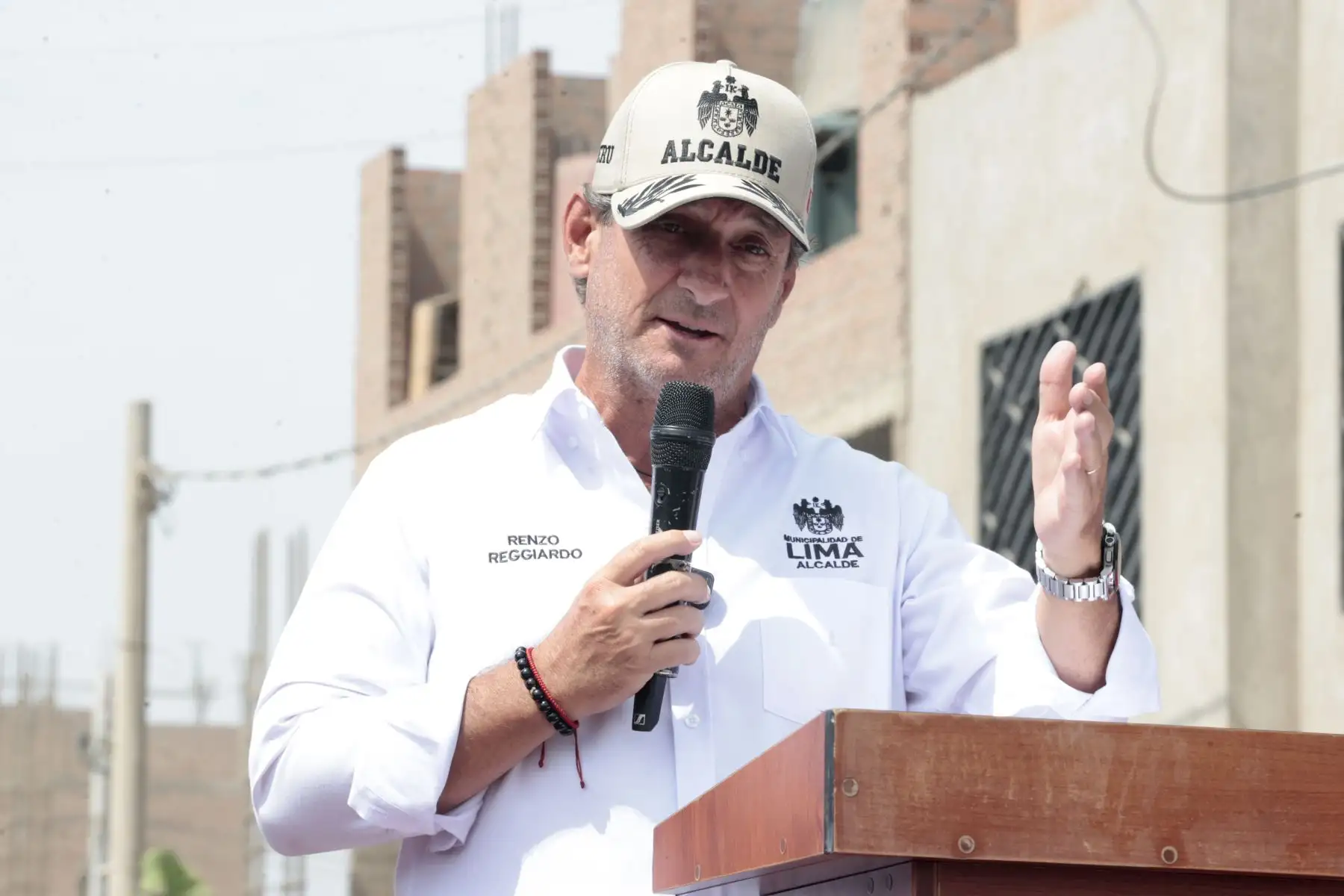 Renzo Reggiardo participó en la inauguración del corredor vial seguro, obra destinada a mejorar la seguridad ciudadana y el transporte en el sector. Fotos: ANDINA/Vidal Tarqui.