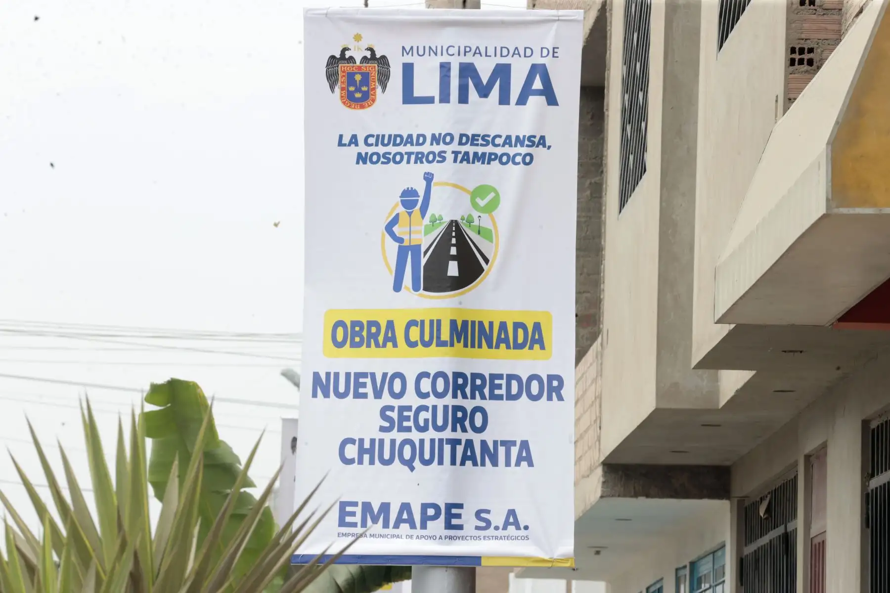 Vista del entorno urbano intervenido por la Municipalidad de Lima con la implementación del corredor vial seguro en Chuquitanta. Fotos: ANDINA/Vidal Tarqui.