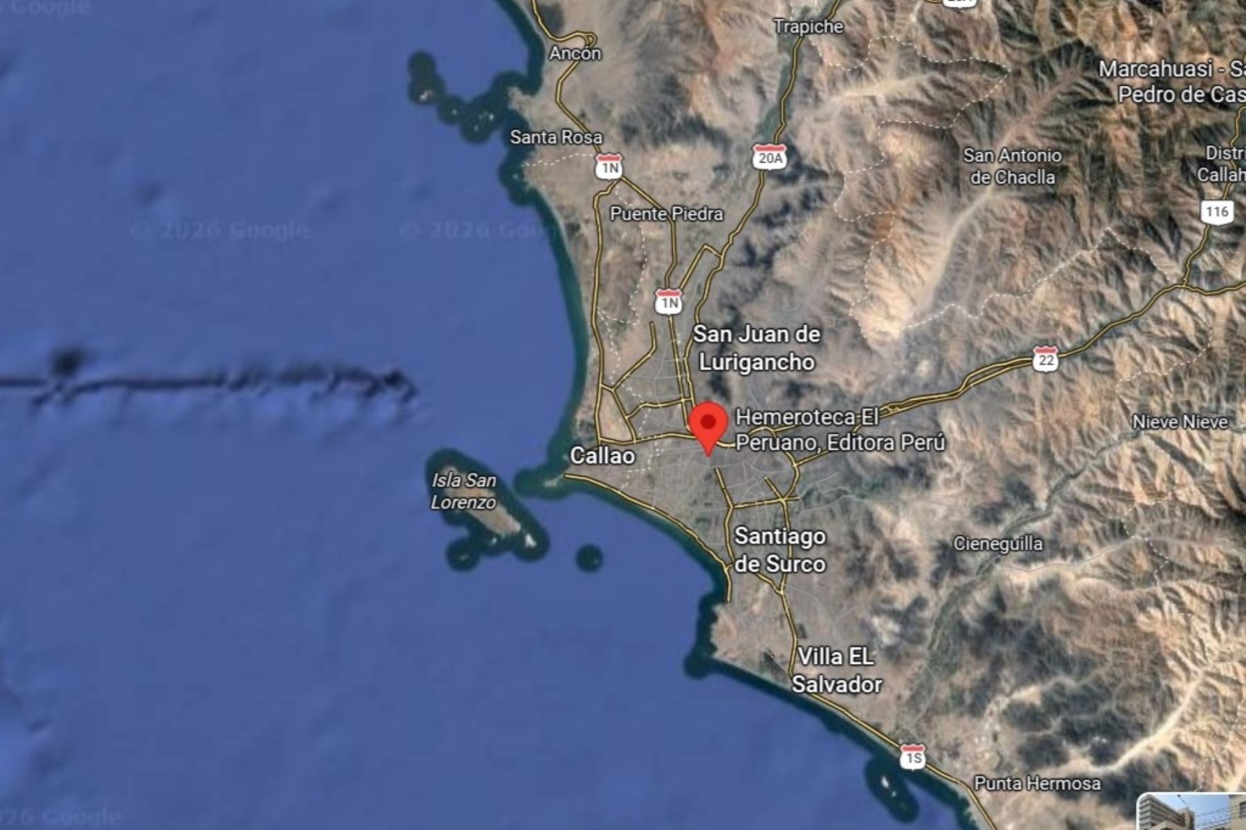 IGP: movimiento sísmico de magnitud 3.5 se registró esta noche en el Callao