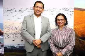 La viceministra de Desarrollo Estratégico de los Recursos Naturales del Minam, Carmen Vegas, y el viceministro de Políticas Agrarias del Midagri, Jorge Sáenz.