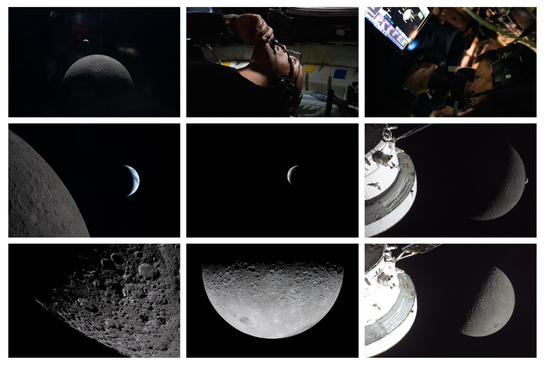 NASA revela nuevas imágenes del sobrevuelo lunar de la misión Artemis II