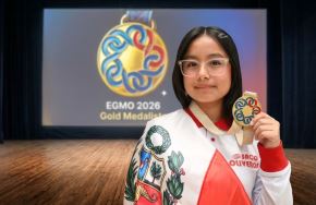 Dhamaris Alarcón obtuvo la máxima distinción en la EGMO 2026, en Francia. Con este logro, suma más de 12 medallas internacionales y afianza una destacada trayectoria rumbo a su sueño de estudiar Ingeniería Aeroespacial en el MIT.