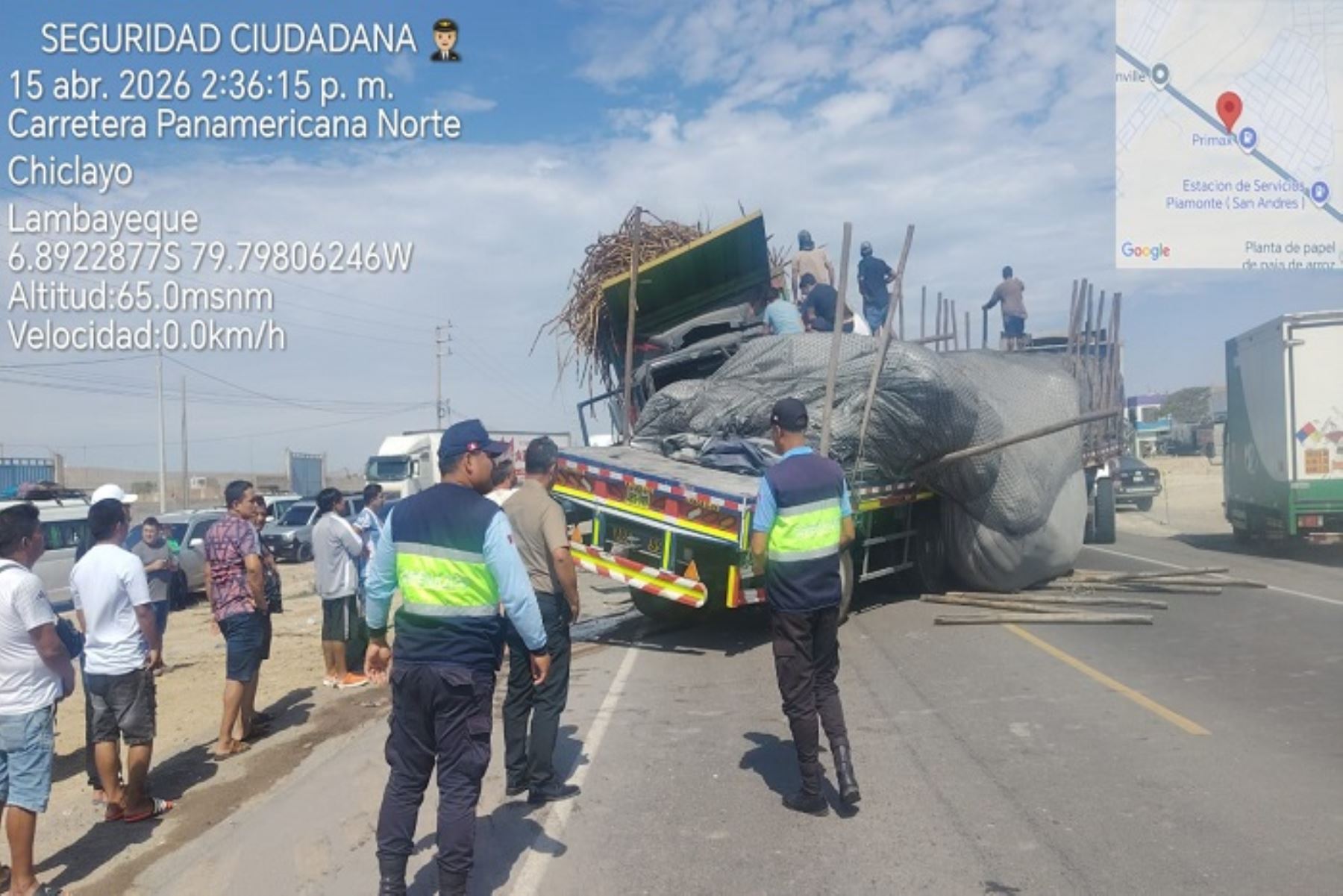 Lambayeque: choque de tráilers deja dos heridos y moviliza a equipos de emergencia