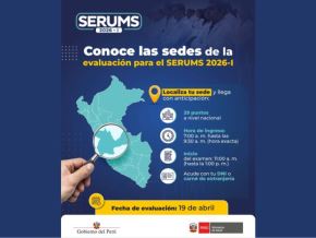 Cerca de 40 000 profesionales de la salud rendirán este domingo 19 de abril la evaluación Serums 2026. Foto: Minsa