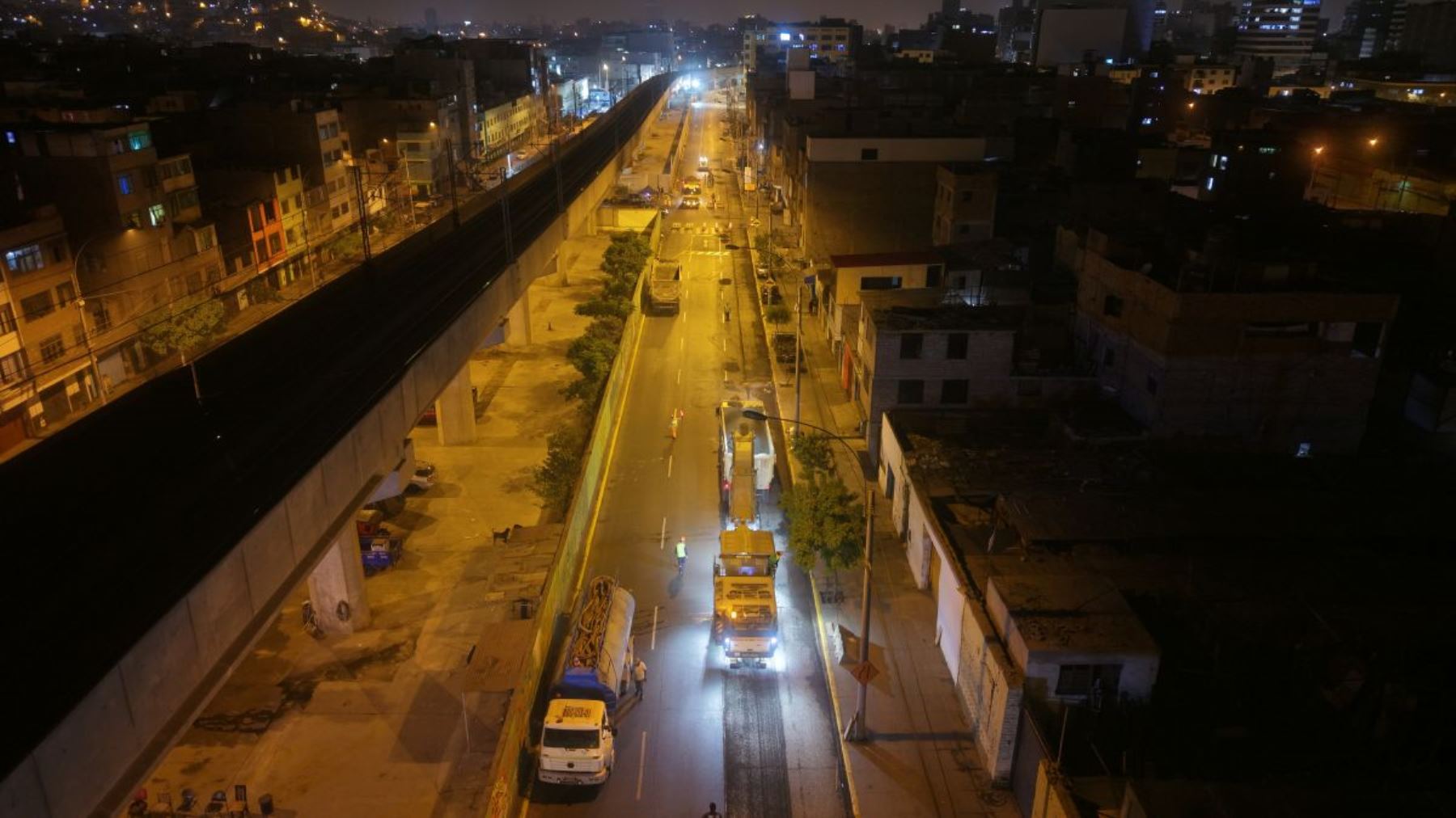 MML rehabilita Av. Aviación en horario nocturno para no afectar el tránsito [fotos]