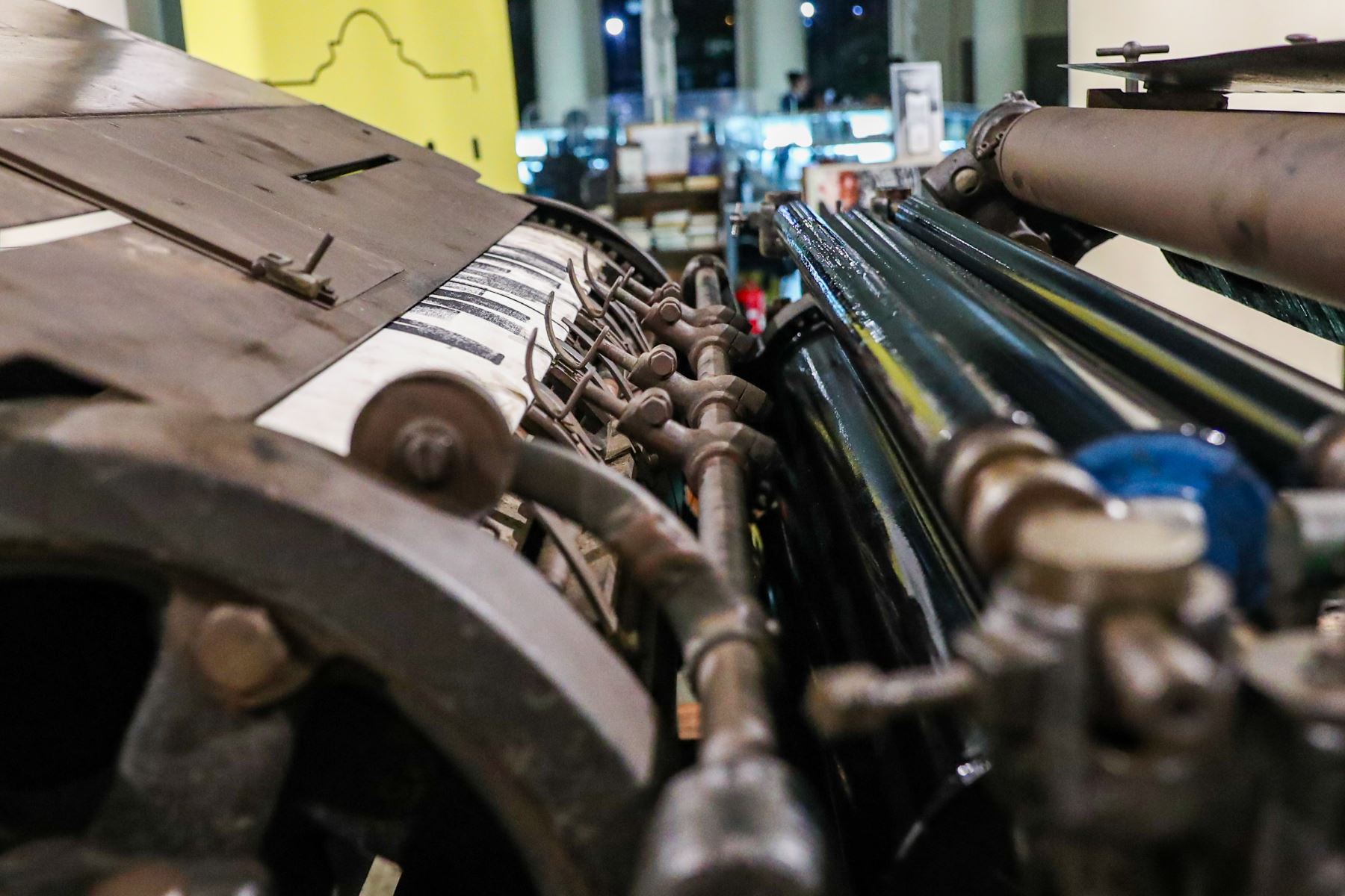 La histórica imprenta Minerva fue presentada al público tras su proceso de restauración, como símbolo de la producción editorial peruana del siglo XX. Fotos: ANDINA/Ricardo Cuba.