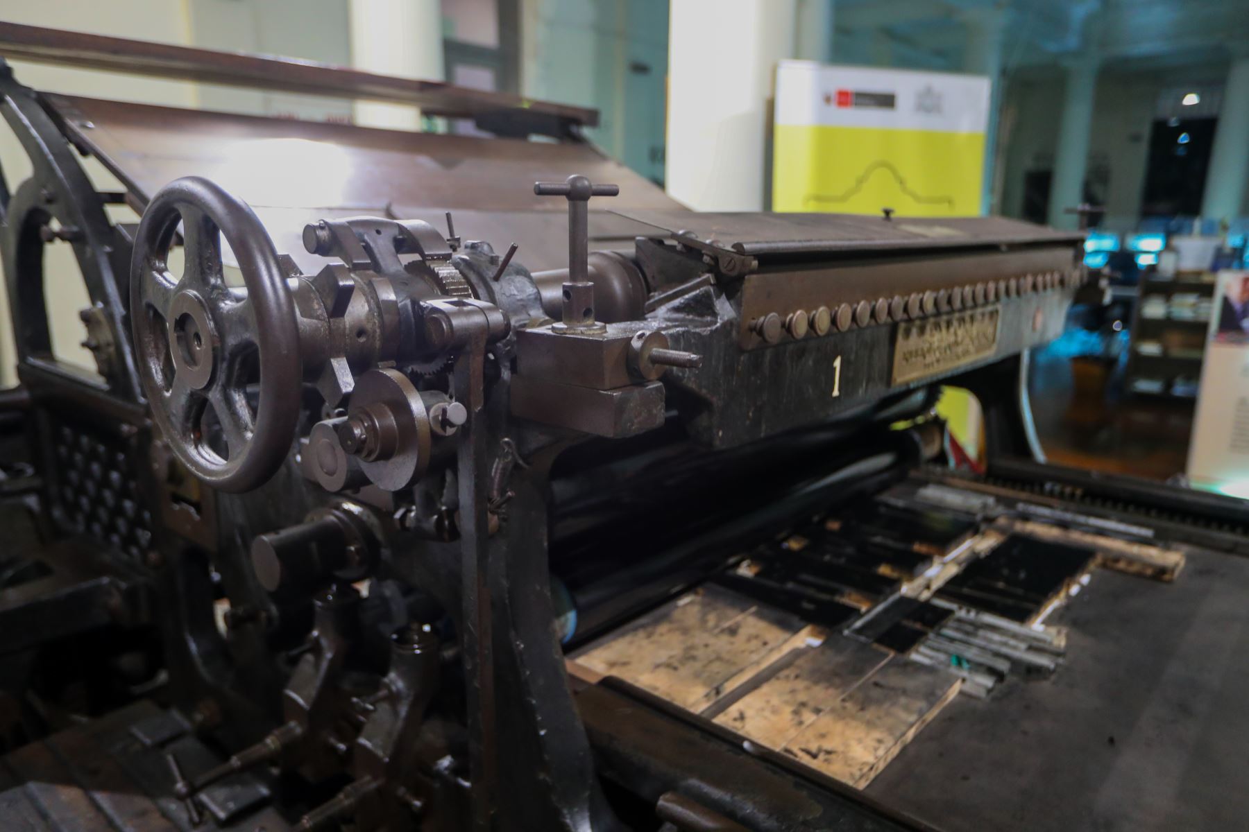 La Casa de la Literatura Peruana presentó la imprenta tipográfica Nebiolo de la Editorial Minerva, restaurada como parte de la recuperación del patrimonio editorial vinculado a José Carlos Mariátegui. Fotos: ANDINA/Ricardo Cuba.