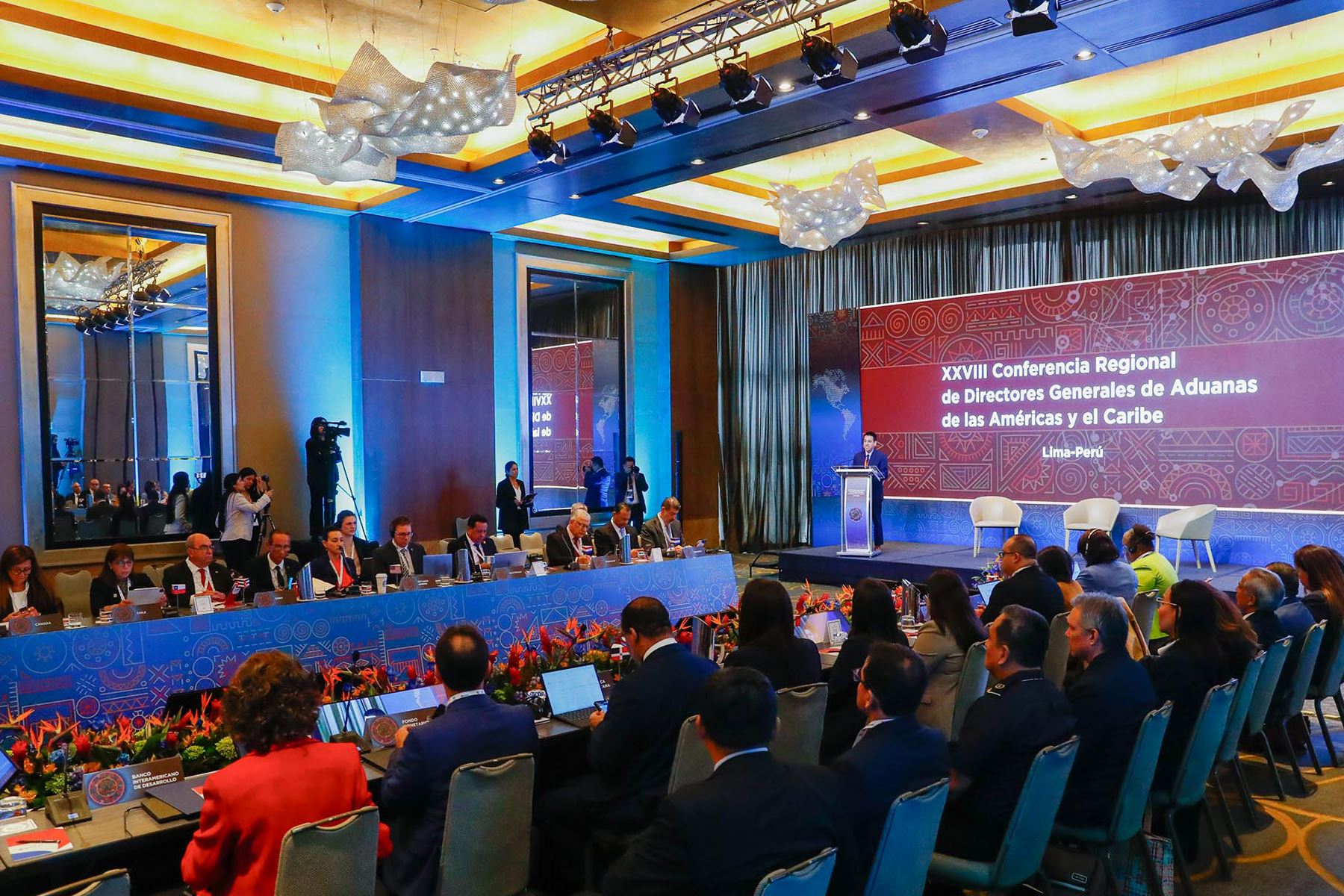 XXVIII Conferencia Regional de Directores Generales de Aduanas de las Américas y el Caribe, en el hotel Hilton de Miraflores el lunes 20 de abril de 2026. Foto: ANDINA/Daniel Bracamonte