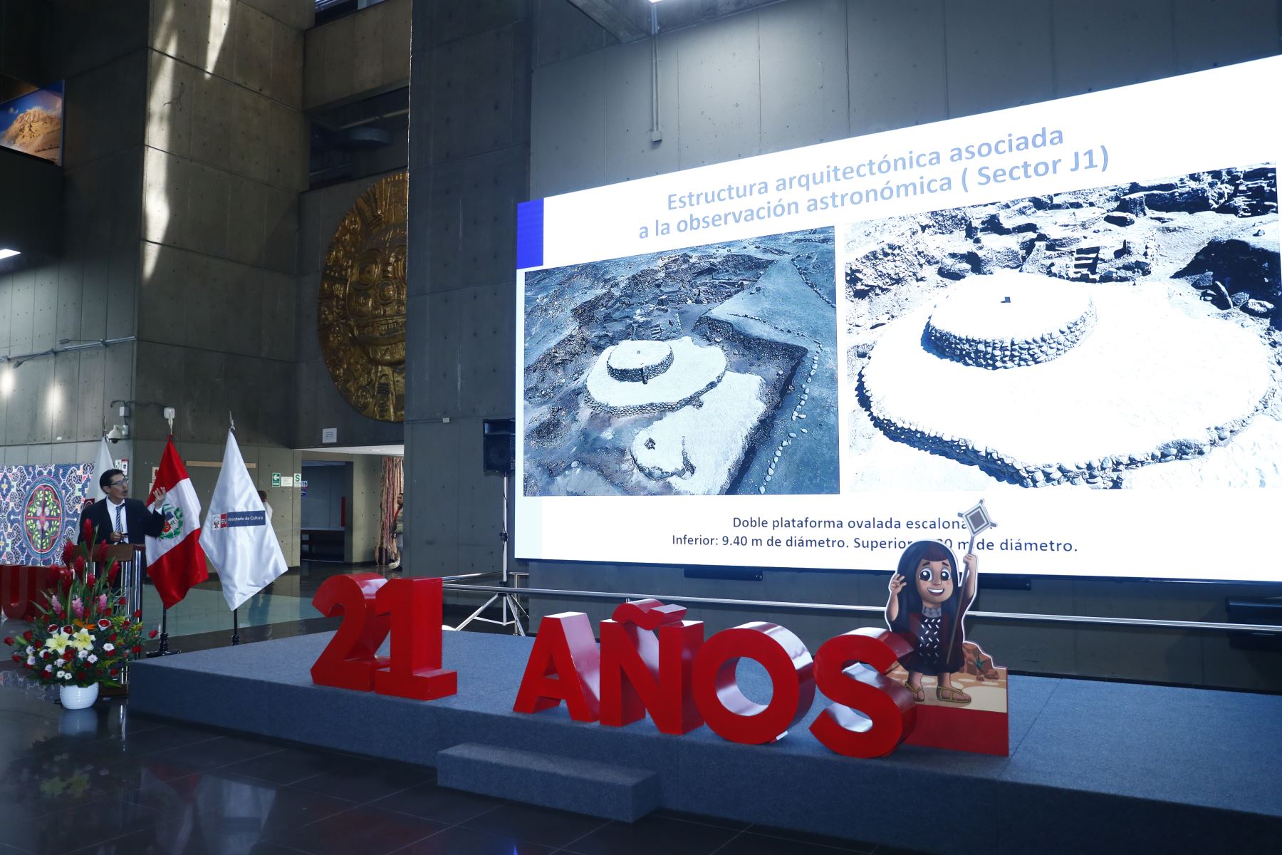 Desde el Ministerio de Cultura en San Borja se realizó la presentación oficial del reciente hallazgo arqueológico en Áspero, ciudad pesquera de la civilización Caral, a cargo de la directora de la Zona Arqueológica Caral, Ruth Shady, y del jefe del sitio arqueológico de Áspero, David Palomino. Foto: ANDINA/Daniel Bracamonte