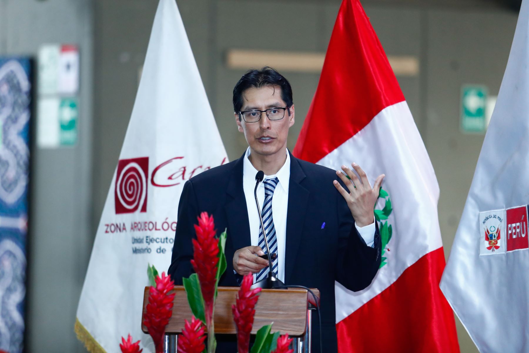 Desde el Ministerio de Cultura en San Borja se realizó la presentación oficial del reciente hallazgo arqueológico en Áspero, ciudad pesquera de la civilización Caral, a cargo de la directora de la Zona Arqueológica Caral, Ruth Shady, y del jefe del sitio arqueológico de Áspero, David Palomino. Foto: ANDINA/Daniel Bracamonte