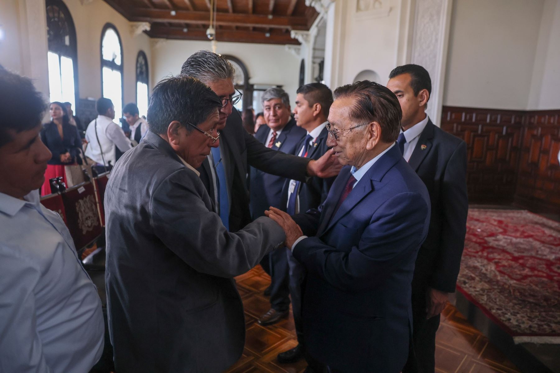 El presidente de la república, José María Balcázar, participó en la suscripción del Convenio Marco de Colaboración Interinstitucional entre ProInversión y la Mancomunidad Municipal de Hatun Huaylas, en el marco de Obras por Impuestos. Foto: ANDINA/ Prensa Presidencia