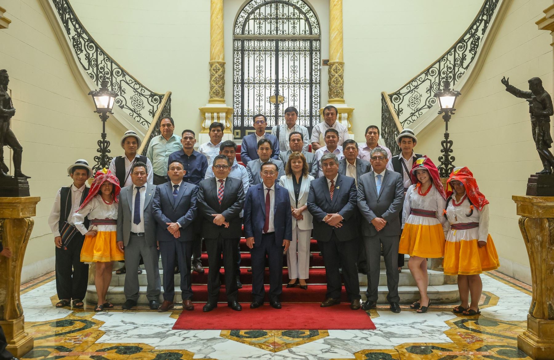 El presidente de la república, José María Balcázar, participó en la suscripción del Convenio Marco de Colaboración Interinstitucional entre ProInversión y la Mancomunidad Municipal de Hatun Huaylas, en el marco de Obras por Impuestos. Foto: ANDINA/ Prensa Presidencia