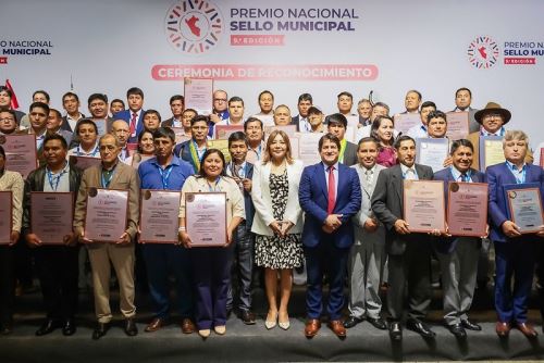 Ceremonia de reconocimiento del Premio Nacional Sello Municipal “Incluir para Crecer-Gestión local para las personas”. Foto: MIDIS/Difusión.