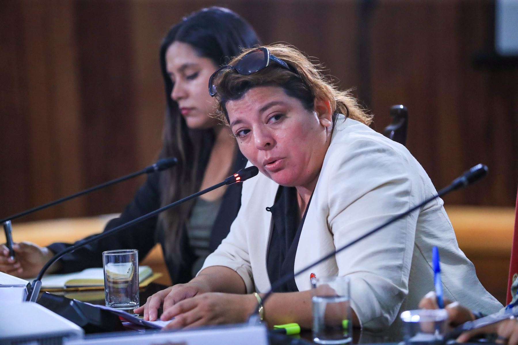 El presidente de la república, José María Balcázar, recibió esta tarde, en Palacio de Gobierno, a representantes del Colegio de Ingenieros del Perú (CIP) para coordinar acciones que permitan acelerar el destrabe de obras en todo el país. Foto: Presidencia