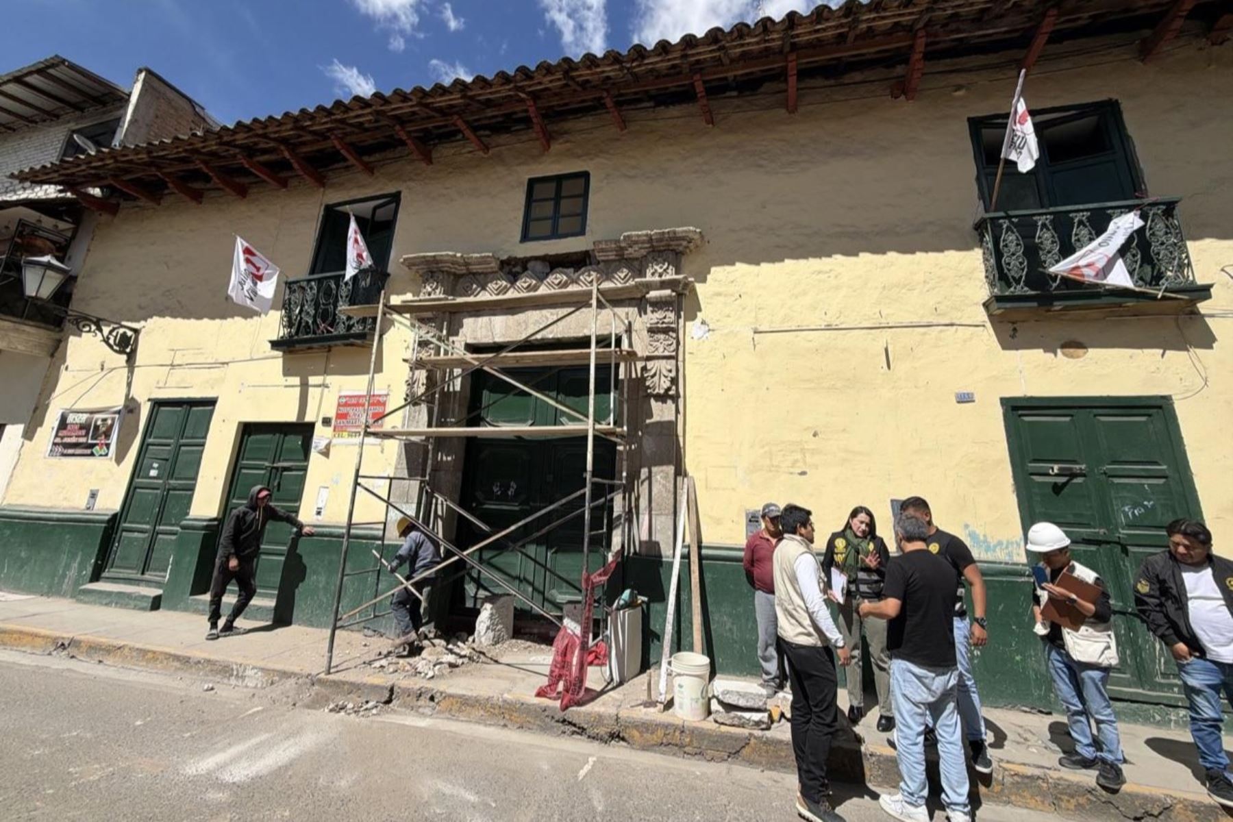 Cajamarca: paralizan trabajos no autorizados en inmueble patrimonial en zona monumental