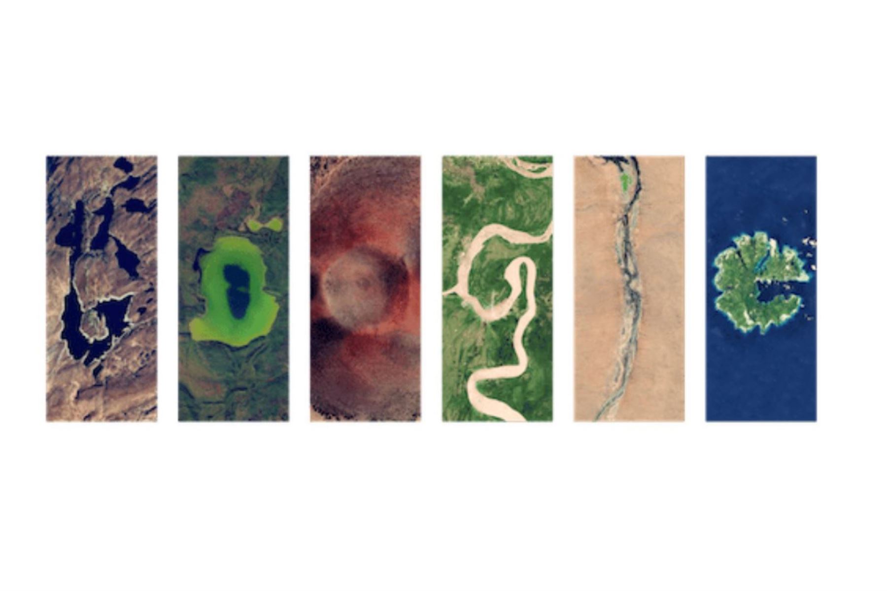 Este año, el doodle por el Día de la Tierra presenta una animación rotatoria que muestra escenarios naturales emblemáticos de varios continentes