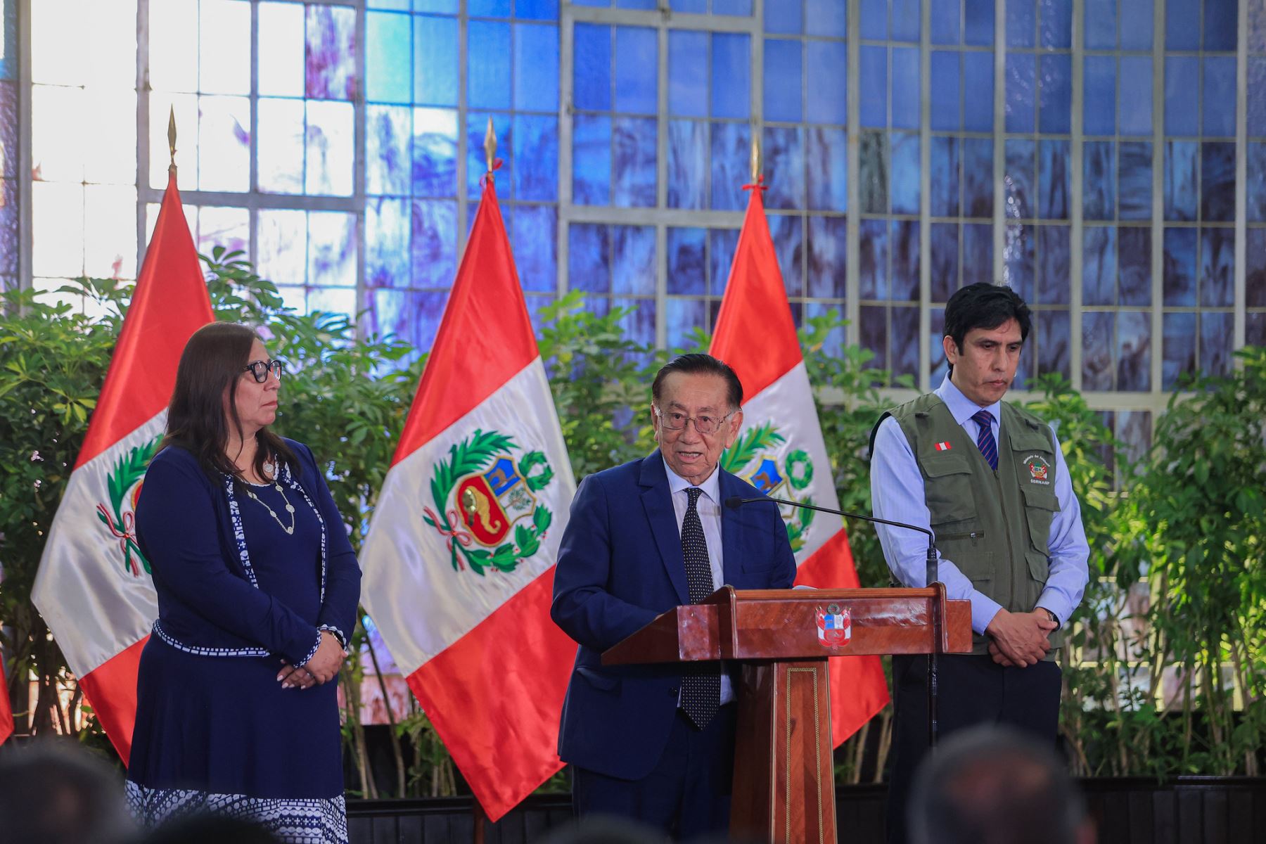 El presidente de la república, José María Balcázar, participó en la Ceremonia de premiación a ganadores del Fondo Concursable “Emprendedores por Naturaleza” 2026 en el marco del Día Internacional de la Tierra. Foto: ANDINA/Prensa Presidencia