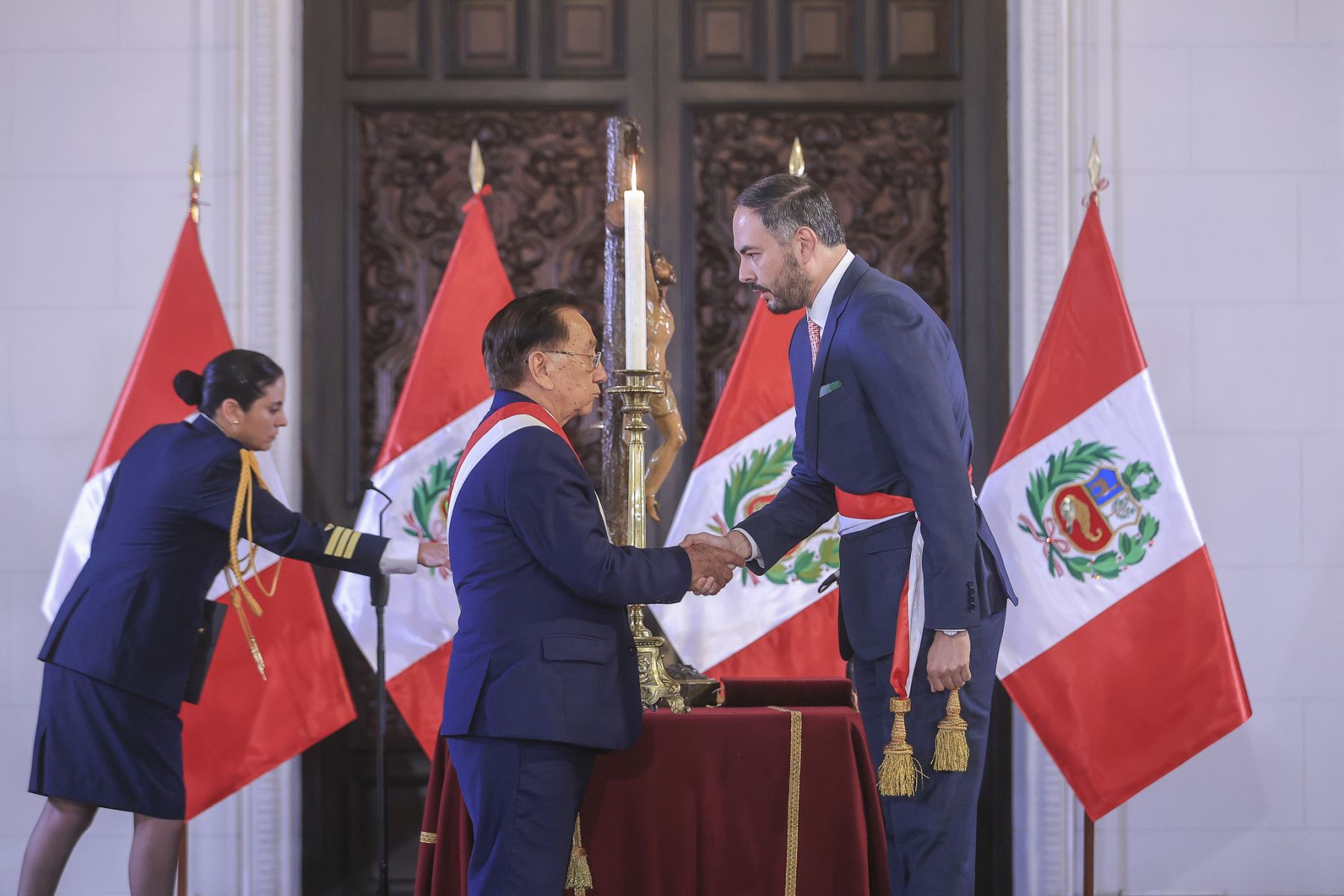 Amadeo Flores Carcagno jura como nuevo ministro de Defensa. Foto: ANDINA/Prensa Presidencia