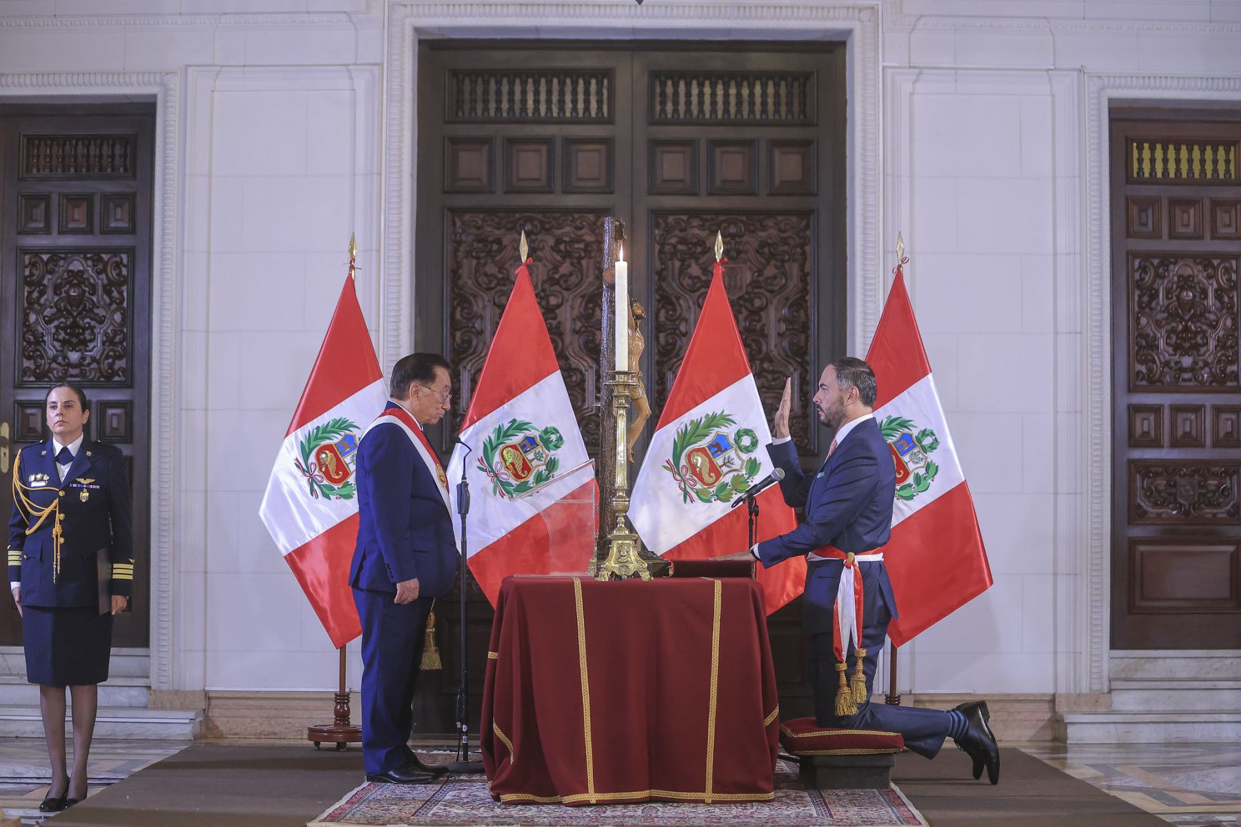 Amadeo Flores Carcagno jura como nuevo ministro de Defensa. Foto: ANDINA/Prensa Presidencia