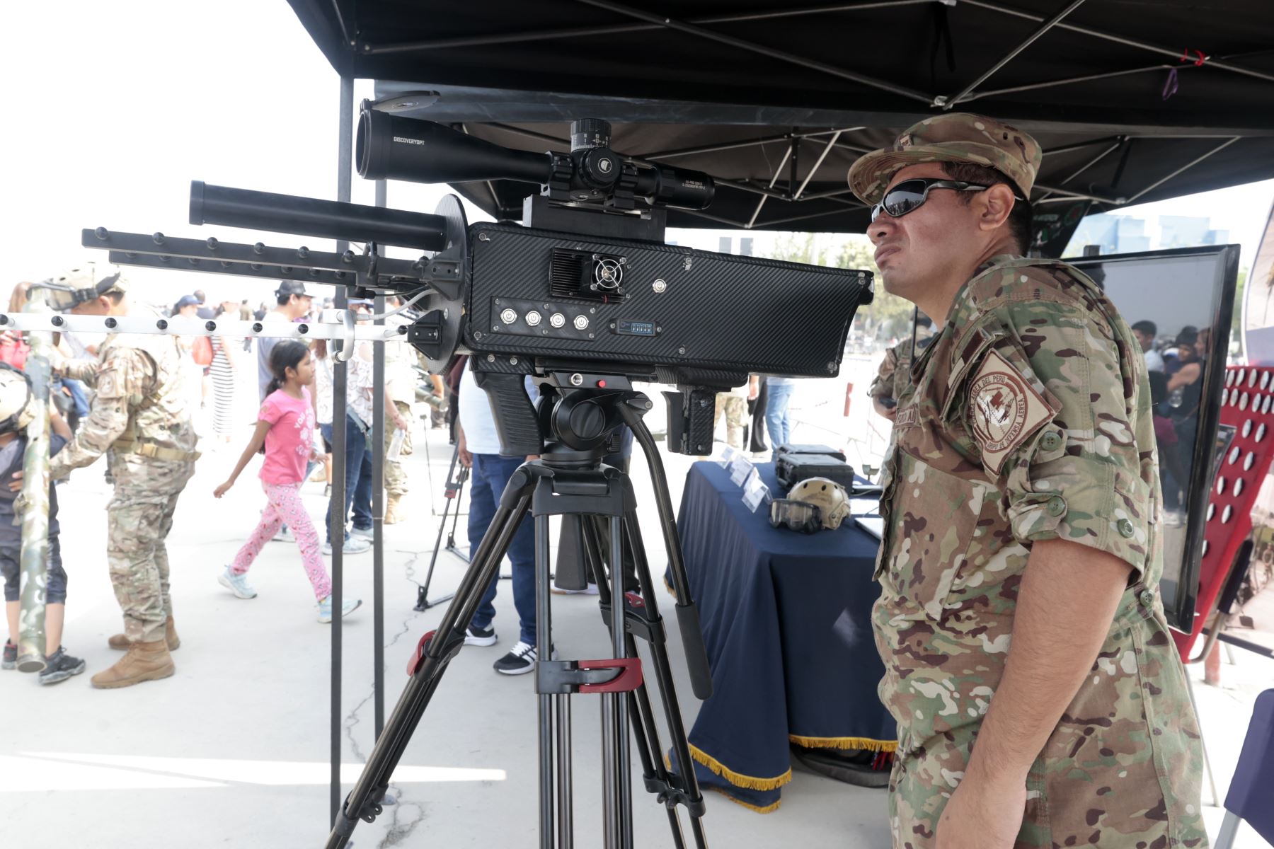 Feria y exposiciones en la Fuerza Aérea y realiza un espectacular vuelo de demostración en la Base Aérea Las Palmas, en Surco. 
Foto: ANDINA/Vidal Tarqui