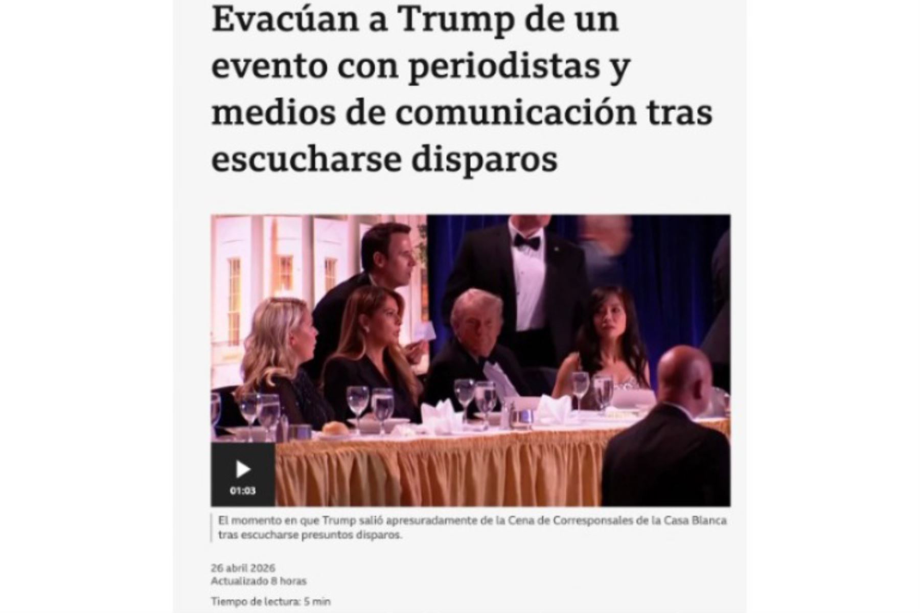 Así informan los diarios del mundo sobre el acto de violencia registrado en Washington. Foto: Captura TV