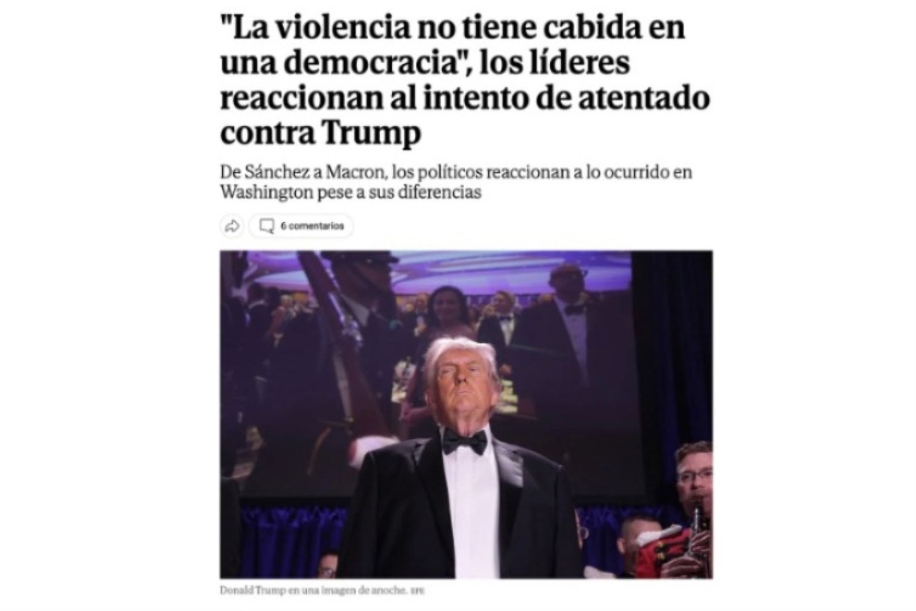 Así informan los diarios del mundo sobre el acto de violencia registrado en Washington. Foto: Captura TV