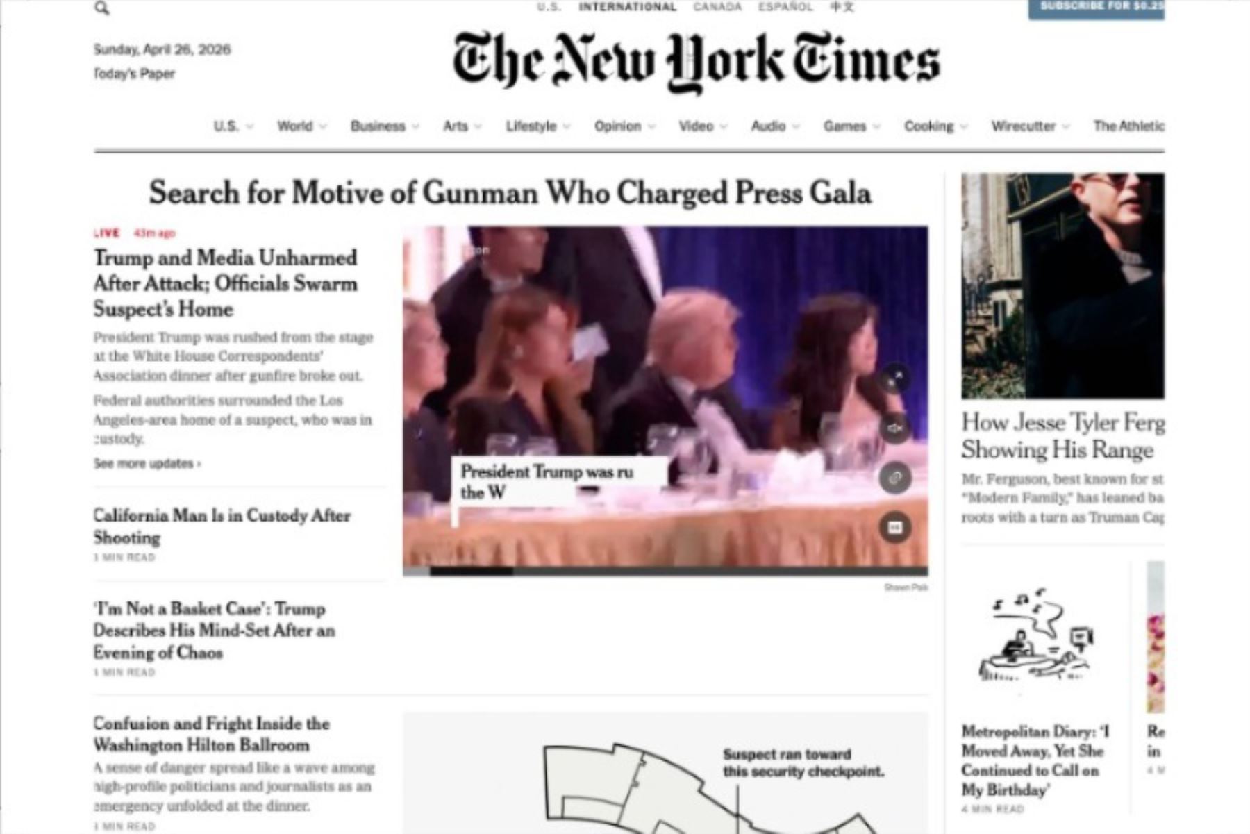 Así informan los diarios del mundo sobre el acto de violencia registrado en Washington. Foto: Captura TV