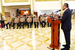 El ministro José Zapata lideró ceremonia por el 45 aniversario de la Dirección General de Inteligencia (Digimin). Foto: MININTER/Difusión.