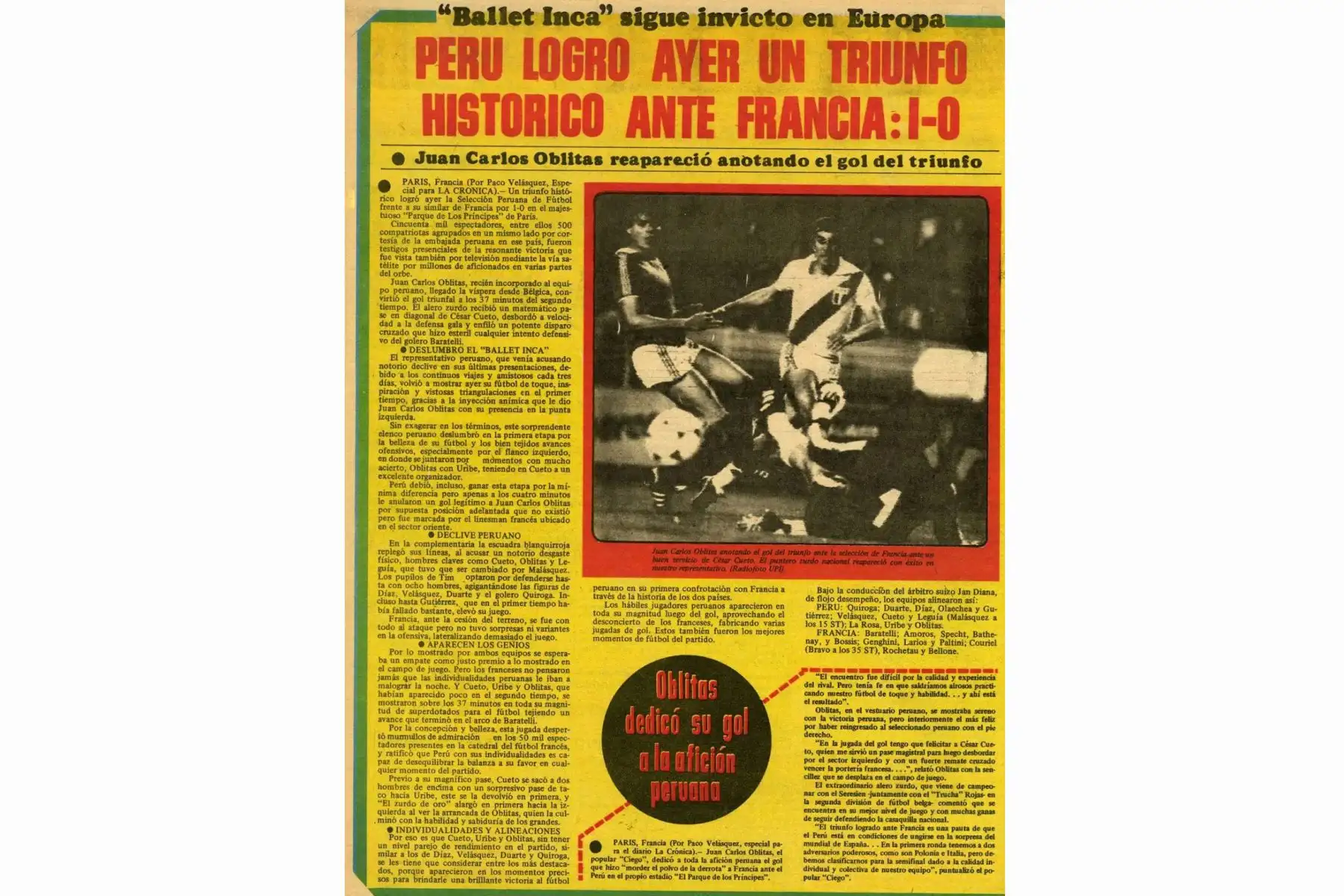 Publicaciones del Diario La Crónica del día 29-04-1982. Foto: ANDINA/archivo